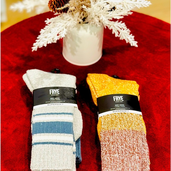 Frye Accessories - 🌲FRYE 4 Pairs Super-soft Boot Socks, Sz. 5-10, Multicolor Print & Solid,  (NWT)